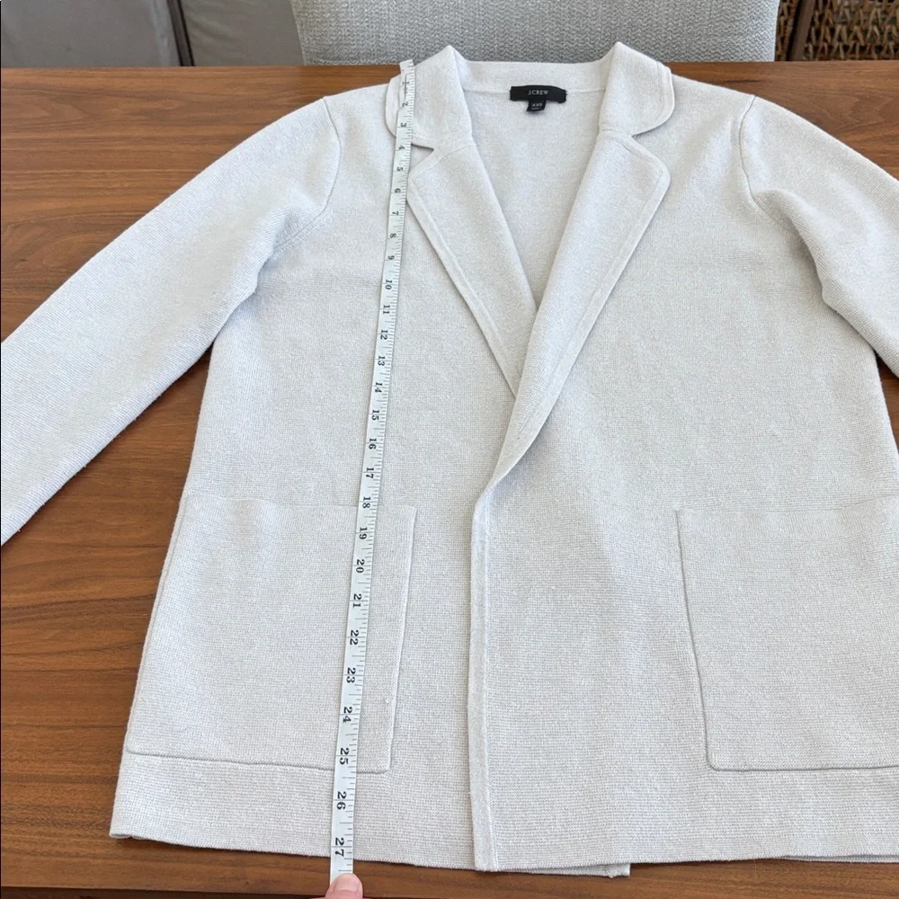 J. Crew Sophie open-front sweater-blazer in Light Gray Size XXS Fits Size XS